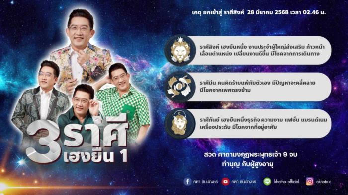 ดูดวง 12 ราศี อาจารย์คฑา ชินบัญช ดูดวง 12 ราศี อาจารย์คฑา ชินบัญช
