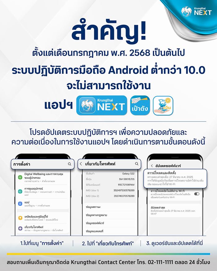 Krungthai NEXT - เป๋าตัง - ถุงเงิน รีบอัปเดต ก่อนใช้งานไม่ได้ Krungthai NEXT - เป๋าตัง - ถุงเงิน รีบอัปเดต ก่อนใช้งานไม่ได้