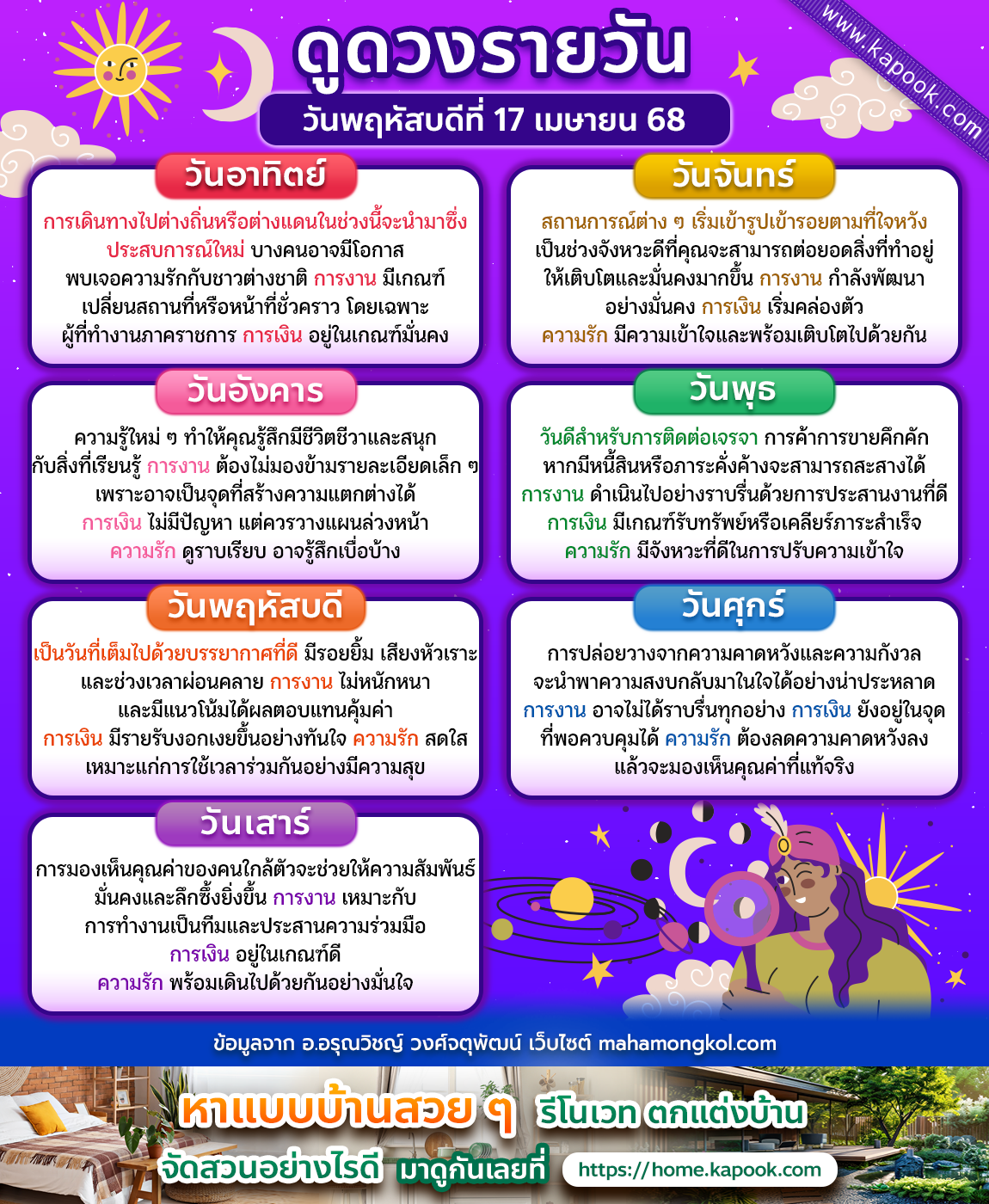 ดูดวงรายวัน ดูดวงรายวัน