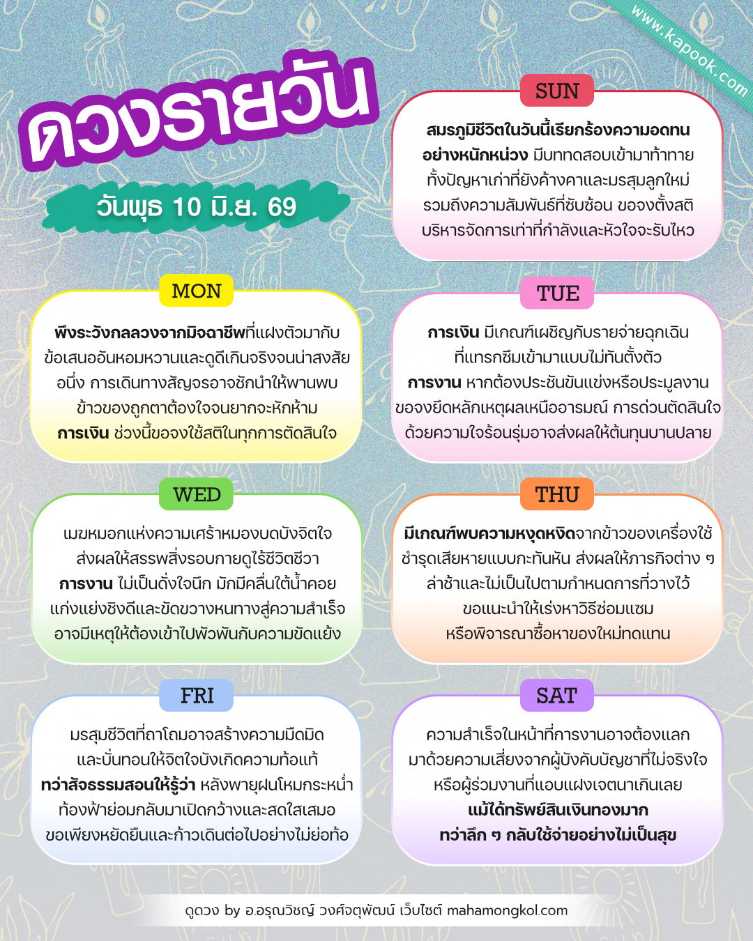 ดูดวงรายวัน ดูดวงรายวัน