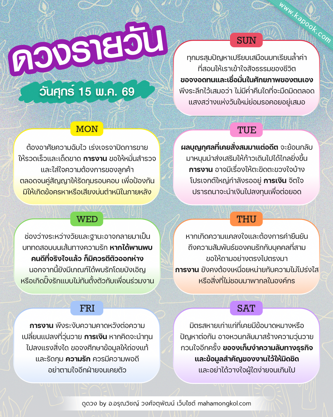 ดูดวงรายวัน ดูดวงรายวัน