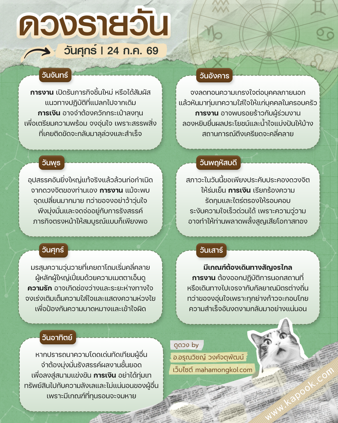 ดูดวงรายวัน ดูดวงรายวัน
