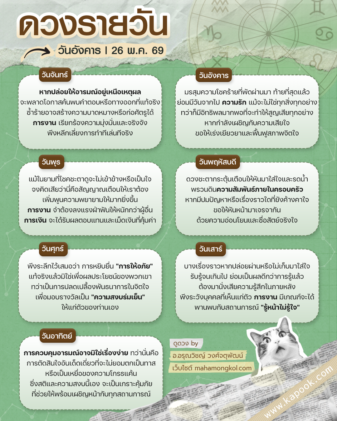 ดูดวงรายวัน ดูดวงรายวัน