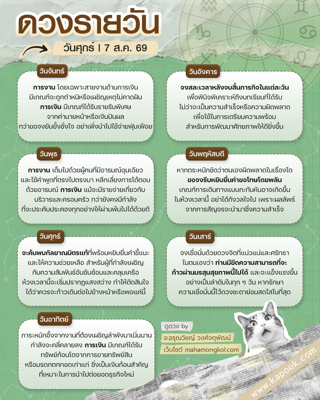 ดูดวงรายวัน ดูดวงรายวัน
