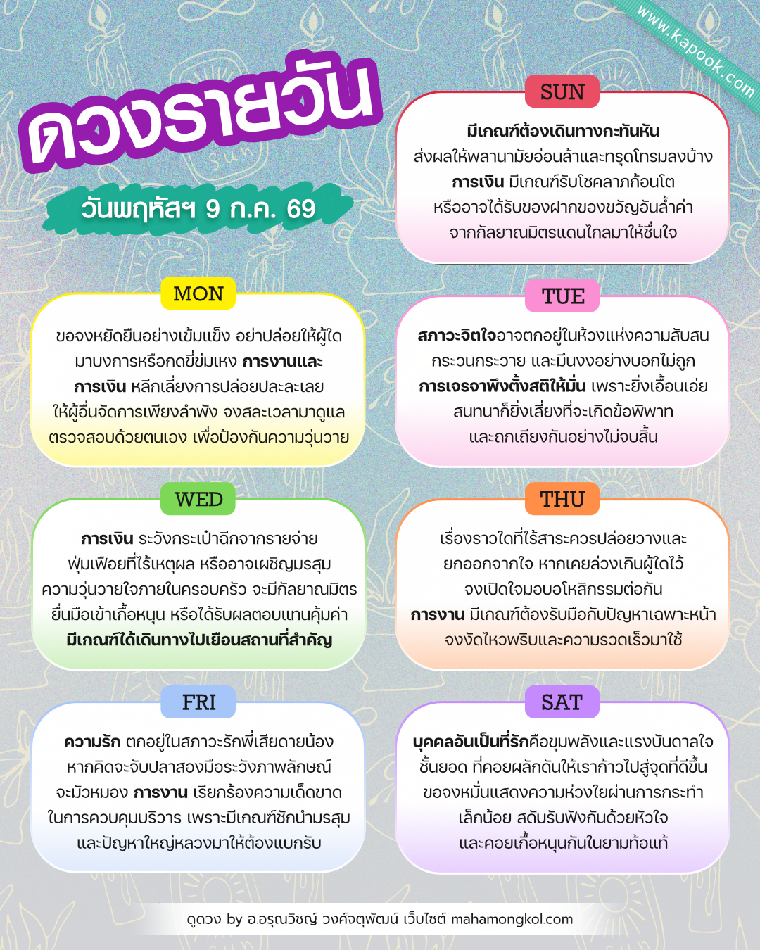 ดูดวงรายวัน ดูดวงรายวัน