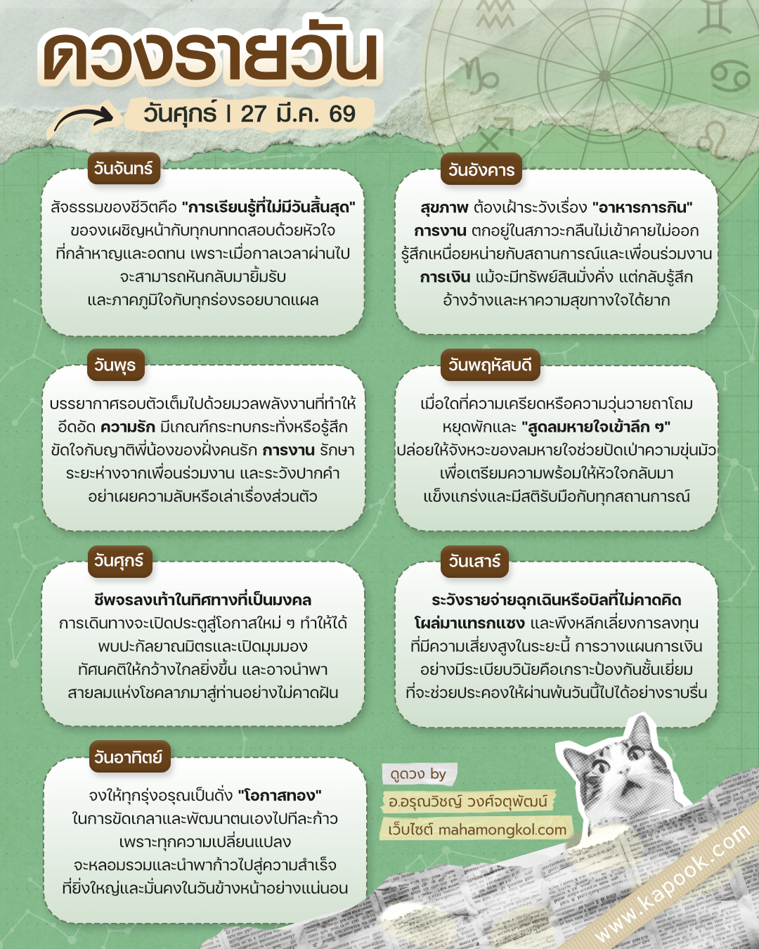 ดูดวงรายวัน ดูดวงรายวัน