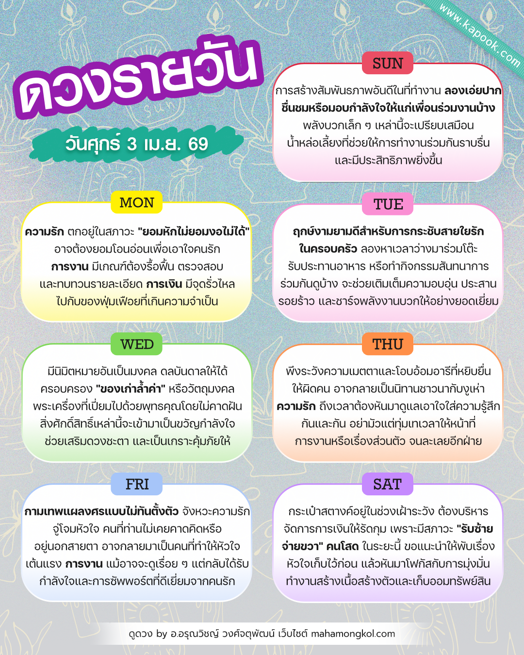 ดูดวงรายวัน ดูดวงรายวัน