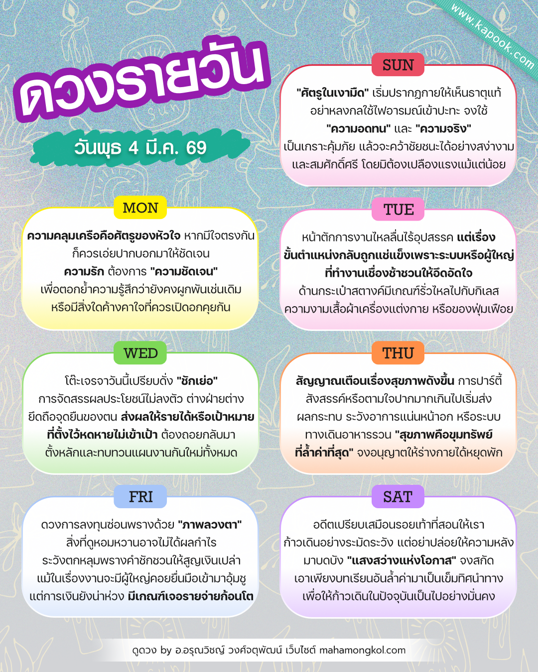 ดูดวงรายวัน ดูดวงรายวัน