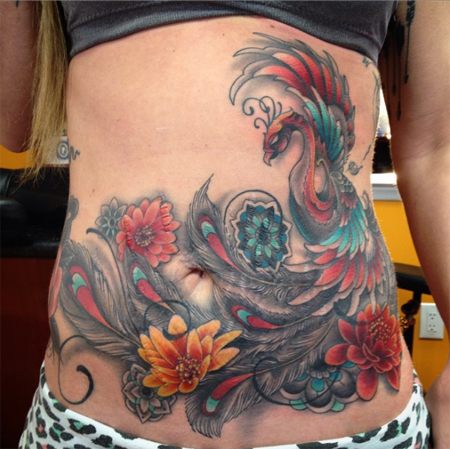 ลายสักหน้าท้อง ลายสักหน้าท้อง