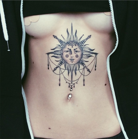 ลายสักหน้าท้อง ลายสักหน้าท้อง