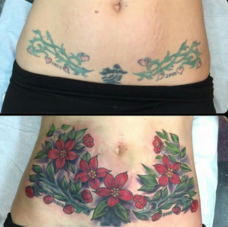 ลายสักหน้าท้อง ลายสักหน้าท้อง