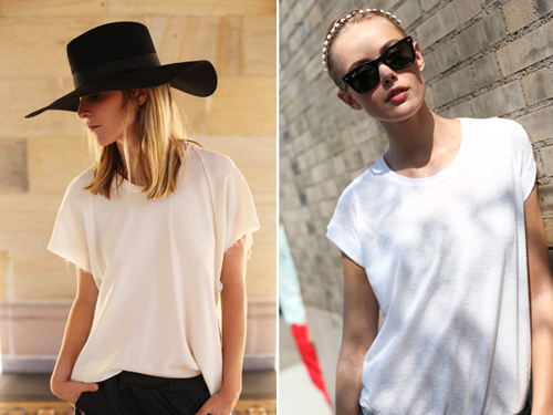 เสื้อยืดสีขาว เสื้อยืดสีขาว