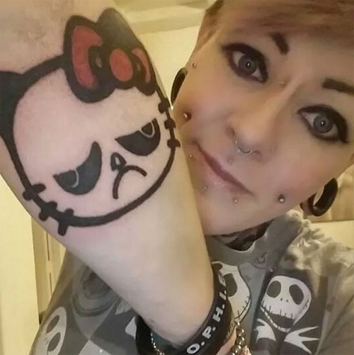 รอยสักเฮลโหลคิตตี้ รอยสักเฮลโหลคิตตี้