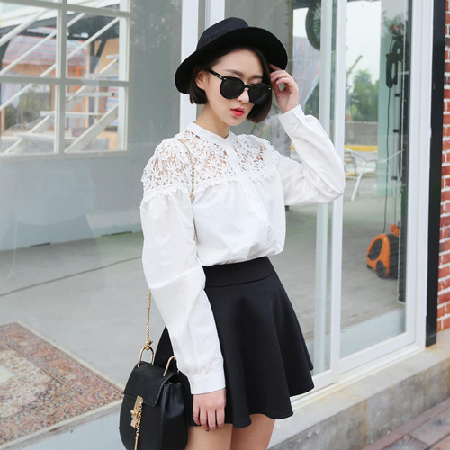 เสื้อลูกไม้สีขาว เสื้อลูกไม้สีขาว