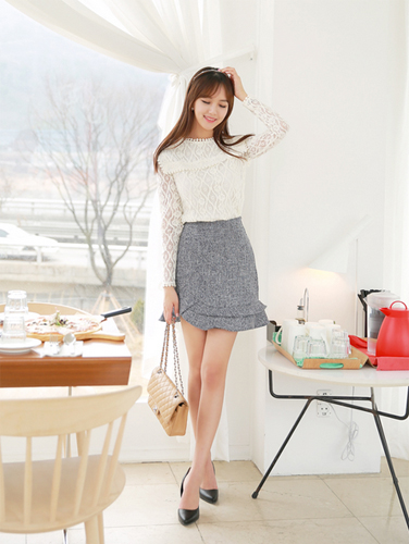 เสื้อลูกไม้สีขาว เสื้อลูกไม้สีขาว