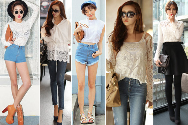 เสื้อลูกไม้สีขาว เสื้อลูกไม้สีขาว