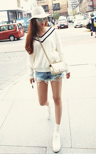 กางเกงยีนส์ขาสั้น กางเกงยีนส์ขาสั้น