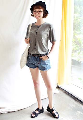 กางเกงยีนส์ขาสั้น กางเกงยีนส์ขาสั้น