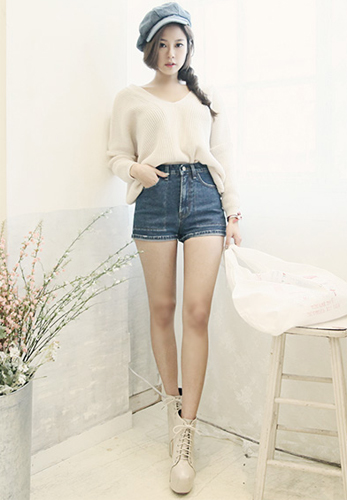 กางเกงยีนส์ขาสั้น กางเกงยีนส์ขาสั้น