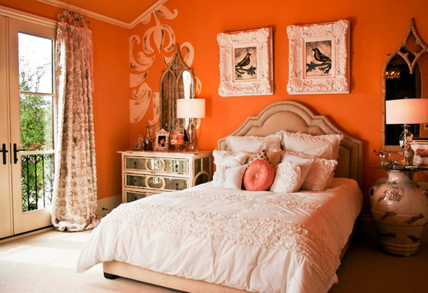 20 ห้องนอนสีส้ม แบบห้องนอน สุดจี๊ดจ๊าด