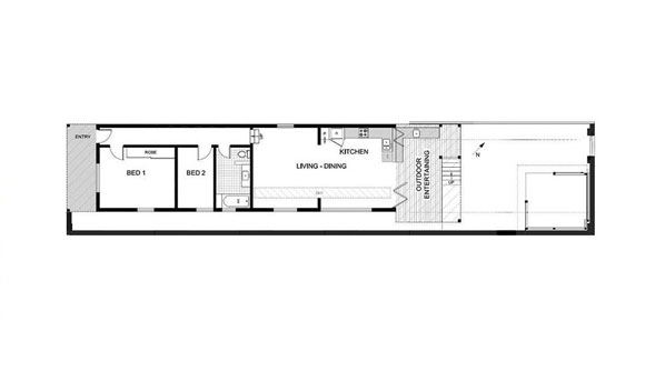 แบบบ้านชั้นเดียว 2 ห้องนอน 1 ห้องน้ำ สำหรับครอบครัวเล็ก แบบบ้านชั้นเดียว 2 ห้องนอน 1 ห้องน้ำ สำหรับครอบครัวเล็ก