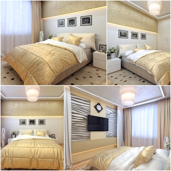 ห้องนอนสีทอง เรียบหรู สำหรับผู้ใหญ่ ห้องนอนสีทอง เรียบหรู สำหรับผู้ใหญ่