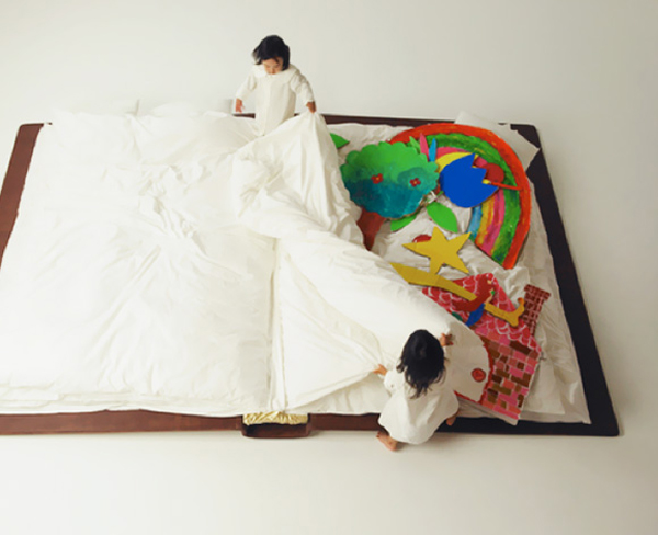 เตียงนอนหนังสือ book bed