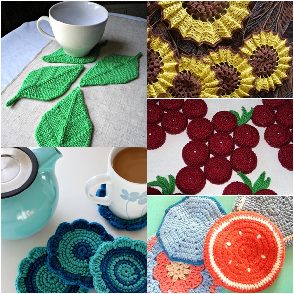 20 ที่รองแก้วแสนน่ารัก DIY จากไหมพรม..รับลมหนาว