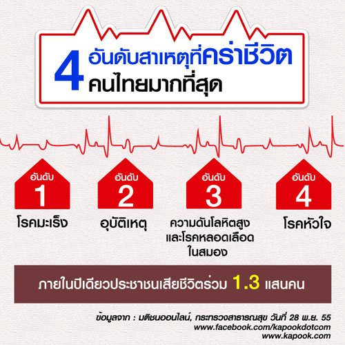 สาเหตุคร่าชีวิตคนไทย