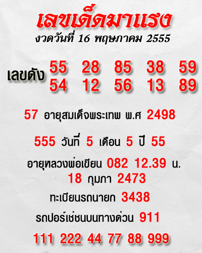 เลขเด็ดมาแรง