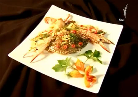 ปูม้าพล่าขม