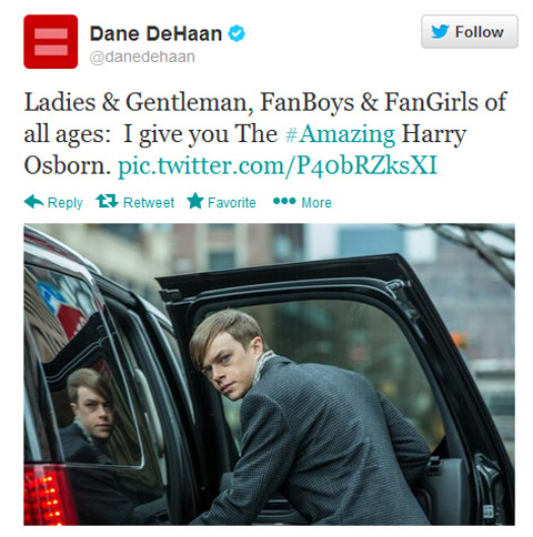 ภาพแรก แฮร์รี ออสบอร์น และ เม็กซ์ ดิลล่อน จาก The Amazing Spider-Man 2