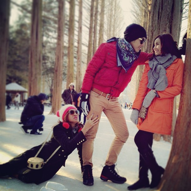 หวานซะ! น้ำฝน-อาร์ต ควงคู่ท้าลมหนาวสัมผัสหิมะที่เกาหลี