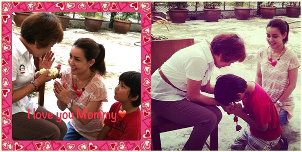นิโคล เทริโอ พร้อมน้องทิกเกอร์ และคุณแม่