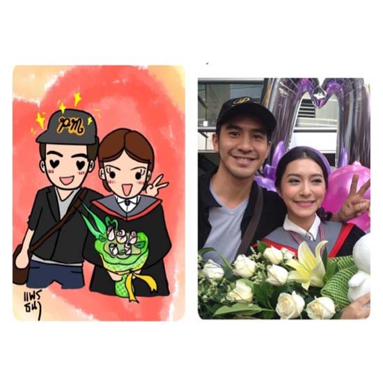 มิว นิษฐา รับปริญญาแล้วจ้า โป๊ป หอบดอกไม้ช่อโตแสดงความยินดี มิว นิษฐา รับปริญญาแล้วจ้า โป๊ป หอบดอกไม้ช่อโตแสดงความยินดี