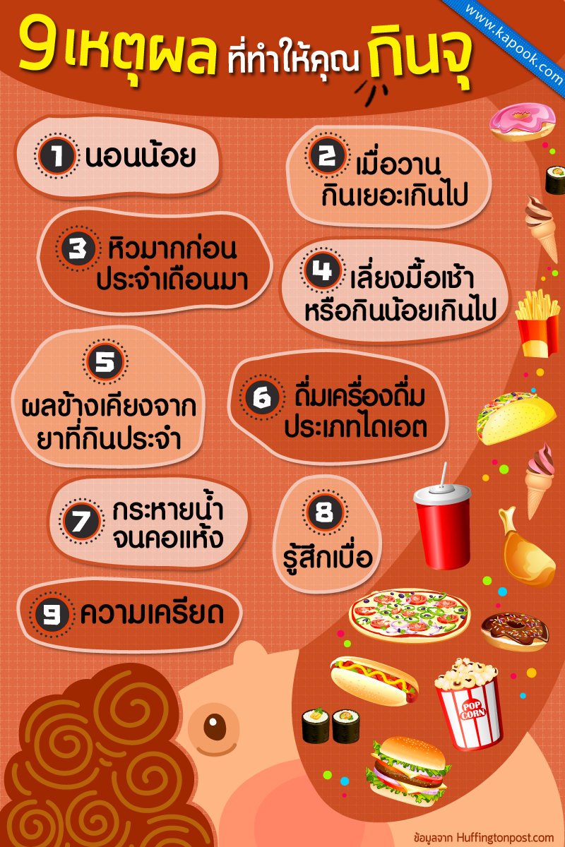 9 เหตุผลลึก ๆ ที่ทำให้คุณกินจุได้อย่างไม่น่าเชื่อ ! 9 เหตุผลลึก ๆ ที่ทำให้คุณกินจุได้อย่างไม่น่าเชื่อ !