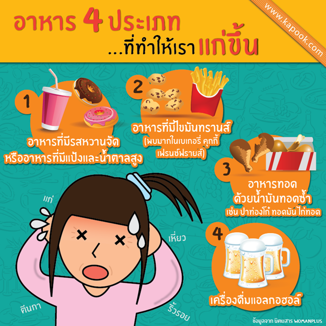 อาหารแบบไหนที่ทำให้เราแก่ขึ้น อาหารแบบไหนที่ทำให้เราแก่ขึ้น