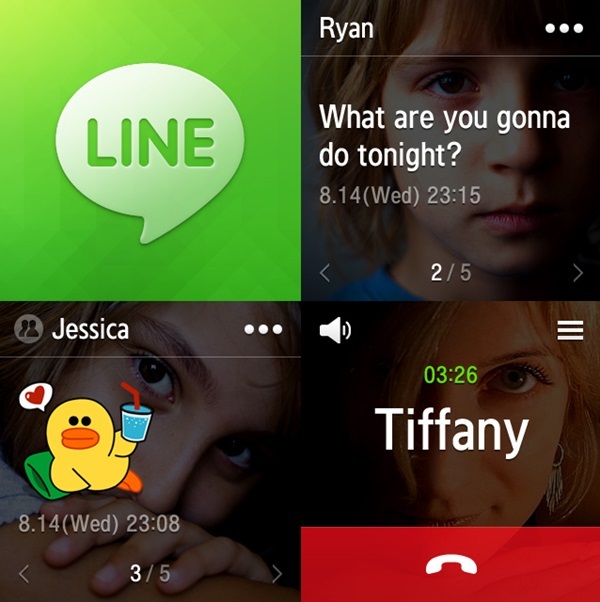 LINE จะสามารถใช้งานบน Galaxy Gear ได้ด้วย LINE จะสามารถใช้งานบน Galaxy Gear ได้ด้วย