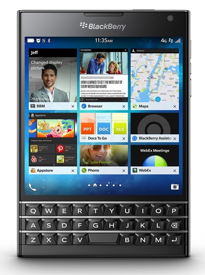 BlackBerry Passport สมาร์ทโฟนหน้าจอจัตุรัส พร้อมคีย์บอร์ดระบบสัมผัส BlackBerry Passport สมาร์ทโฟนหน้าจอจัตุรัส พร้อมคีย์บอร์ดระบบสัมผัส