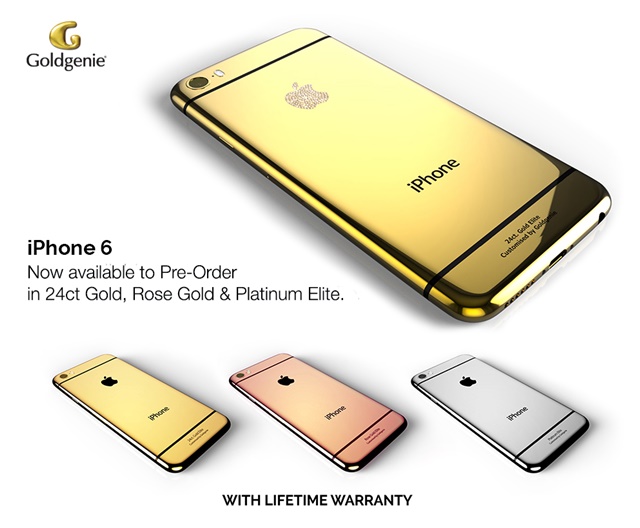 iPhone 6 รุ่นทองคำจาก Goldgenie ราคาเริ่มต้น 120,000 บาท iPhone 6 รุ่นทองคำจาก Goldgenie ราคาเริ่มต้น 120,000 บาท