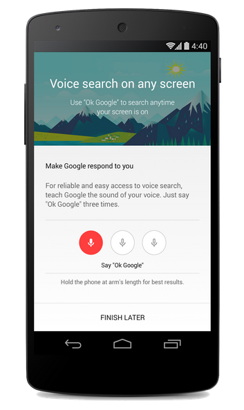 Google Now อัพเดท สั่ง OK Google ได้ทุกหน้าจอ รองรับเสียงหลายภาษาพร้อมกัน Google Now อัพเดท สั่ง OK Google ได้ทุกหน้าจอ รองรับเสียงหลายภาษาพร้อมกัน