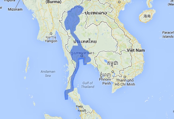 ภาพแสดงพื้นที่ให้บริการ Street View ในประเทศไทย (ส.ค. 2556) ภาพแสดงพื้นที่ให้บริการ Street View ในประเทศไทย (ส.ค. 2556)
