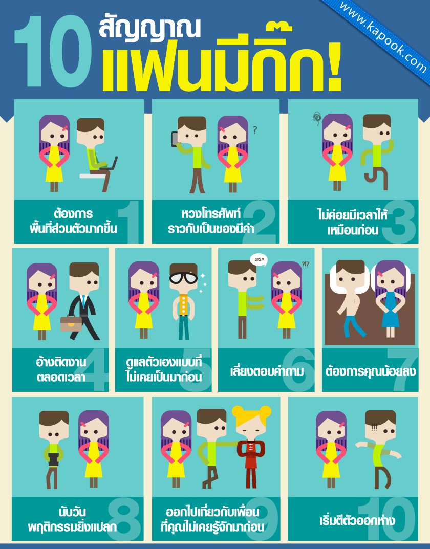 อาการแบบนี้บอกเลย เขามีกิ๊กชัวร์ ! อาการแบบนี้บอกเลย เขามีกิ๊กชัวร์ !