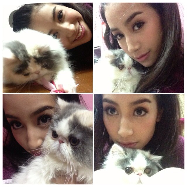 ชมความน่ารักของ มิ้นต์ ชาลิดา กับ เอเลน่า แมวน้อยสุดเลิฟ ชมความน่ารักของ มิ้นต์ ชาลิดา กับ เอเลน่า แมวน้อยสุดเลิฟ