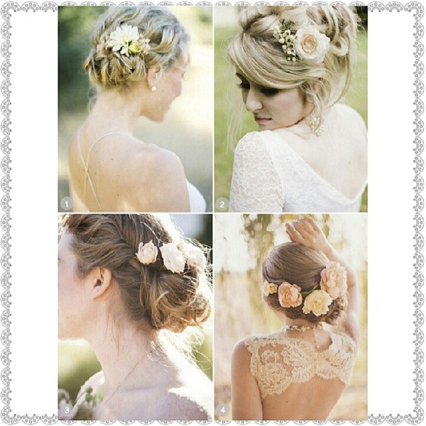 แบบผมเปียที่มีดอกไม้แซม