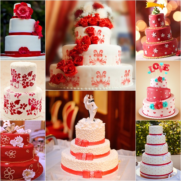 red cakewedding red cakewedding