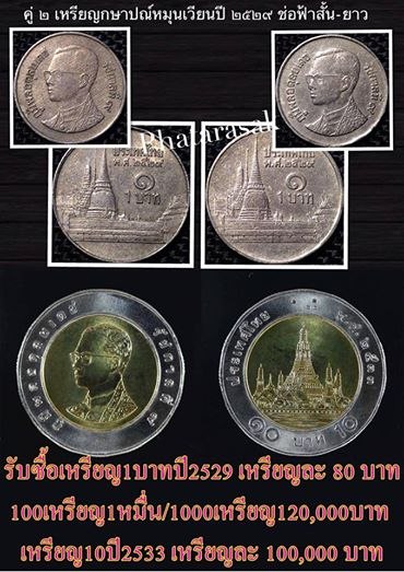 เหรียญ 1 บาท 2529 เหรียญ 1 บาท 2529