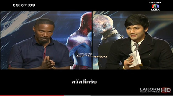 บอม ธนิน เป็นตัวแทนคนไทย บินกระทบไหล่นักแสดงและผู้กำกับภาพยนตร์ The Amazing Spider - Man 2 บอม ธนิน เป็นตัวแทนคนไทย บินกระทบไหล่นักแสดงและผู้กำกับภาพยนตร์ The Amazing Spider - Man 2