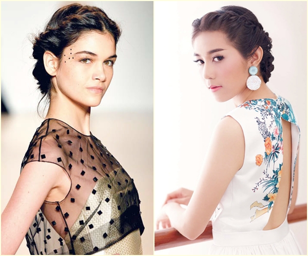 แบบทรงผมแสกกลาง แบบทรงผมแสกกลาง