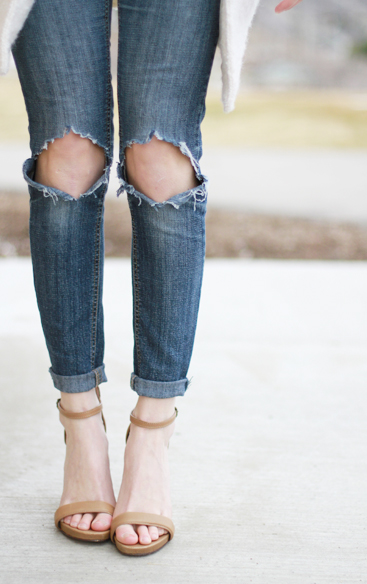 กางเกงยีนส์เข่าขาด กางเกงยีนส์เข่าขาด